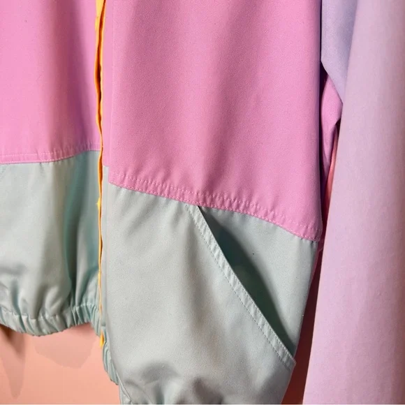 Vintage Leon Levin Pastel Colorblock Windbreaker Jacket 1980s Women’s Spring - Picture 5 of 7